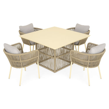 CLIFF Set mobilier terasă/grădină, 4 scaune și masă