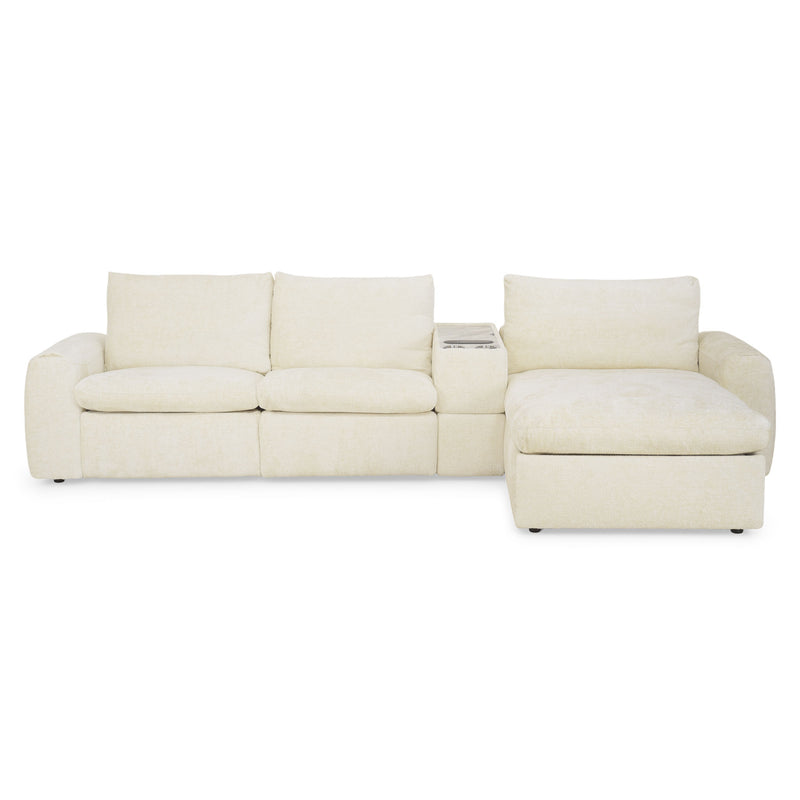 NEW JERSEY Colțar cu șezlong electric stânga/dreapta, 1 recliner electric, tetiere reglabile, USB, consolă depozitare, stofă