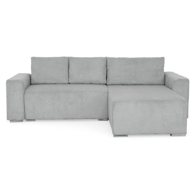 ONDINE Colțar extensibil, șezlong interschimbabil, ladă depozitare, stofă