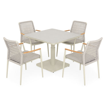 SALERNO Set mobilier terasă/grădină, 4 scaune și masă