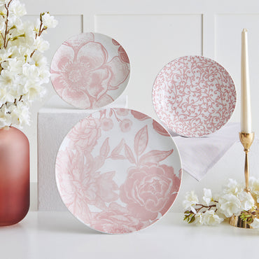 PEONIA Set veselă, porțelan, 18 piese