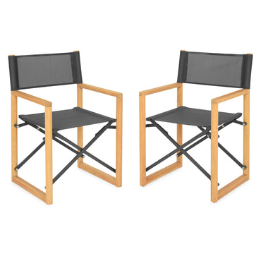 REGIZOR Set mobilier terasă/grădină, 2 scaune pliabile