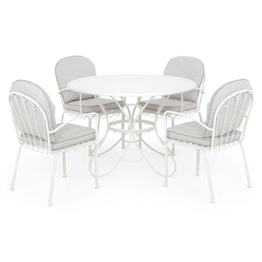 BOTANIC Set mobilier terasă/grădină, 4 scaune și masă