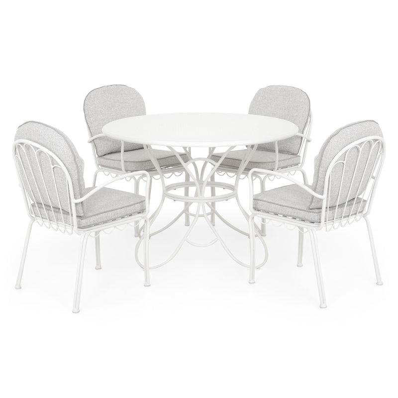 BOTANIC Set mobilier terasă/grădină, 4 scaune și masă