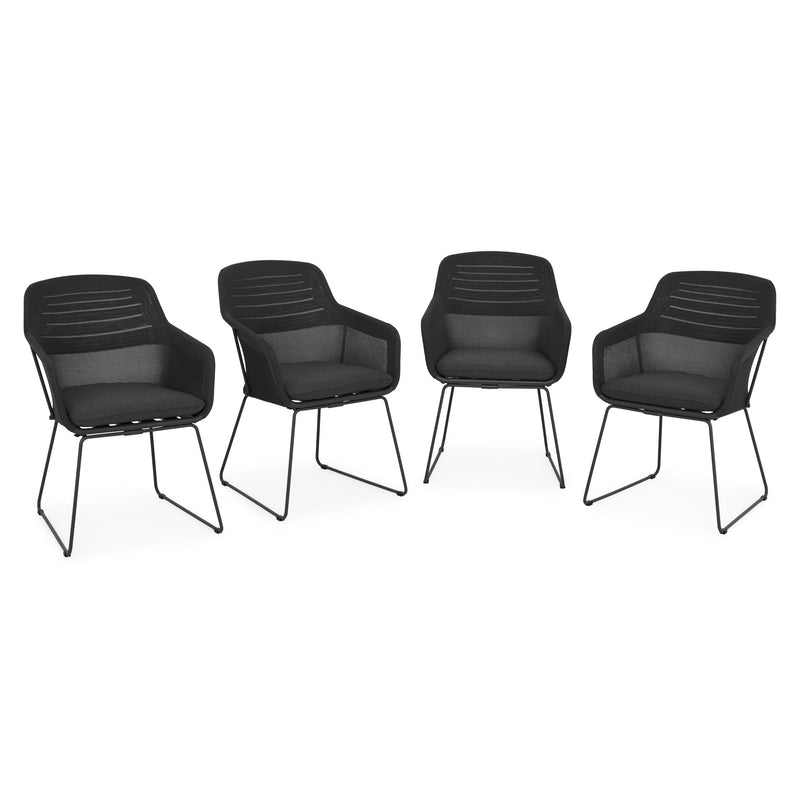 BEZIER Set mobilier terasă/grădină, 4 scaune