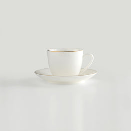 CLARA Ceașcă și farfurioară, porțelan, 220ml