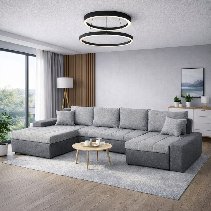 AURA Ansamblu colț extensibil stânga/dreapta, stofă