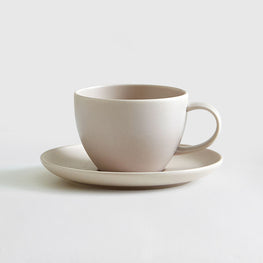 SAND Ceașcă cu farfurioară, porțelan, 250ml