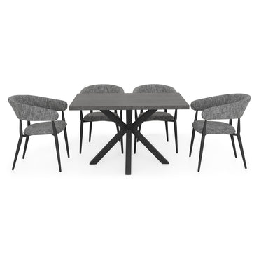 JAVA CERAMIC/NEXUS Set mobilier terasă/grădină, 4 scaune și masă