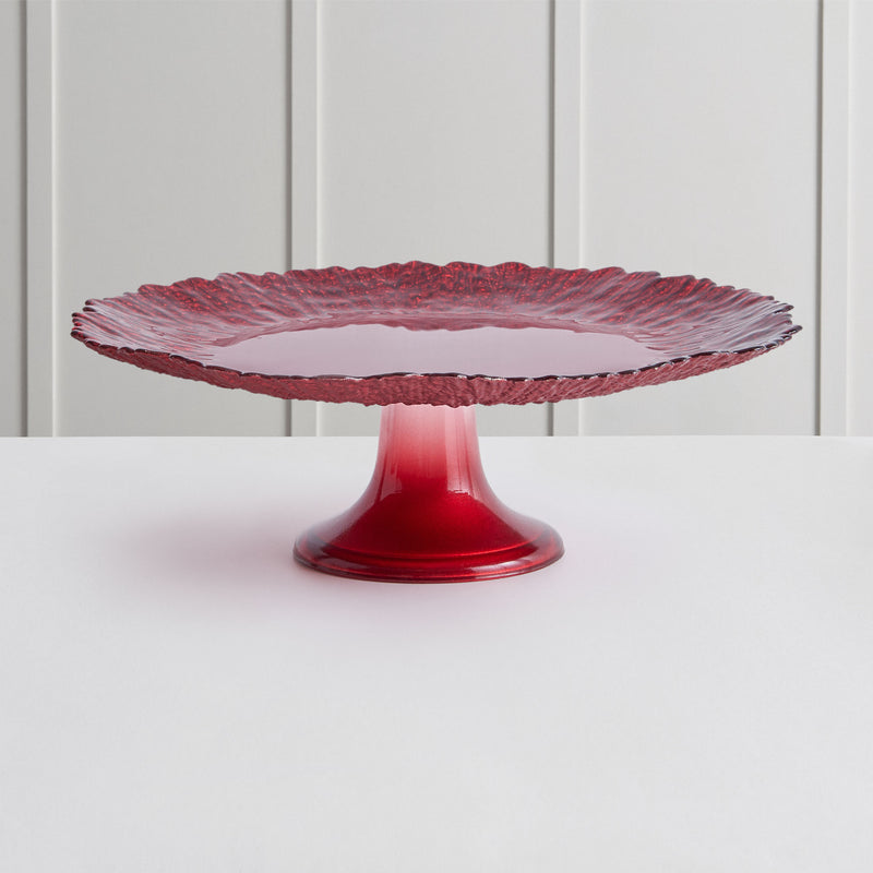 DENIZ Platou pentru prăjituri, sticlă, D.33cm