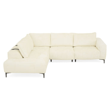 KARSTON Colțar cu șezlong stânga/dreapta, recliner electric, stofă