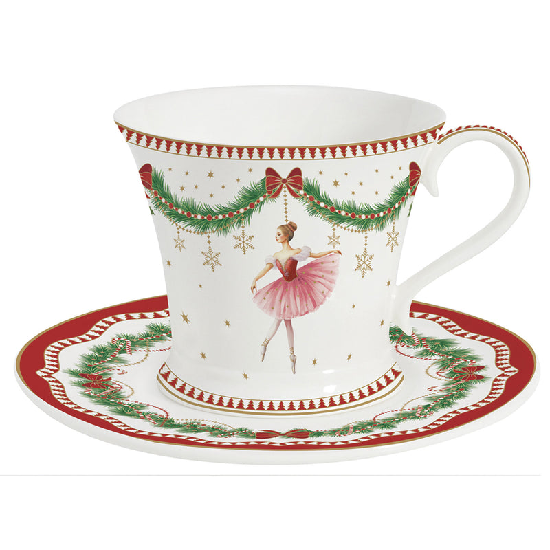 MAGIE DE NOEL Ceașcă cu farfurioară, porțelan, 200ml