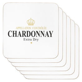 CHARDONNAY Set 6 suporturi pentru pahare