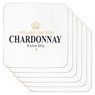 CHARDONNAY Set 6 suporturi pentru pahare