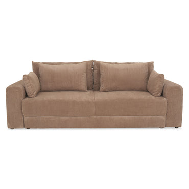 MELUN Canapea extensibilă, 3 locuri, ladă depozitare, stofă