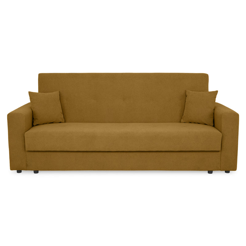 HOBBS Canapea extensibilă, 3 locuri, ladă depozitare, stofă