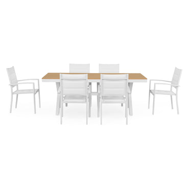 BAHIA/DRESDEN Set mobilier terasă/grădină, 6 scaune și masă
