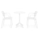 CIRCLE/MARCO Set mobilier terasă/grădină, 2 scaune și masă