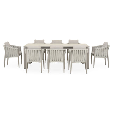 DAYTONA Set mobilier terasă/grădină, 8 scaune și masă extensibilă
