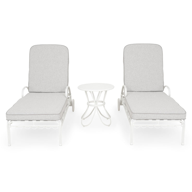 BOTANIC Set mobilier terasă/grădină, 2 șezlonguri și măsuță