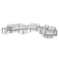 MOONLIGHT Set mobilier terasă/grădină, 2 fotolii rotative, 2 canapele și 2 măsuțe de la Mobexpert