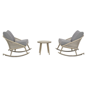 AVERY CREEK Set mobilier terasă/grădină, 2 balansoare și măsuță
