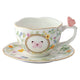 DANCING BUTTERFLIES Ceașcă și farfurioară, porțelan, 240ml