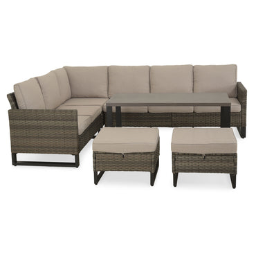 STOKE Set mobilier terasă/grădină, 2 taburete, 2 canapele și măsuță