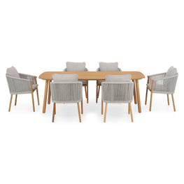 LOLA Set mobilier terasă/grădină, 6 scaune și masă