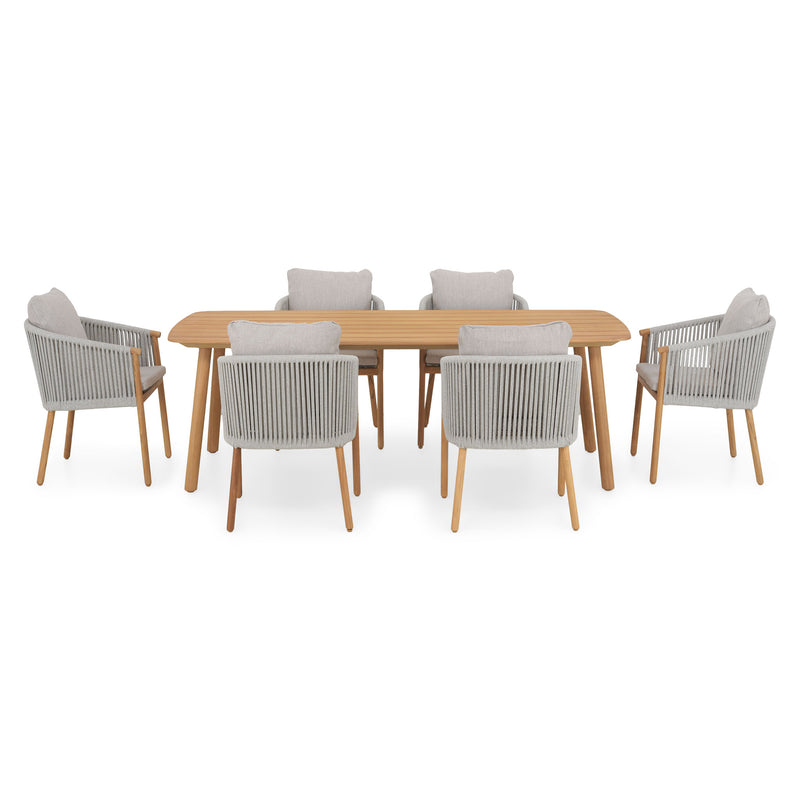 LOLA Set mobilier terasă/grădină, 6 scaune și masă