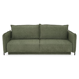 MOODY Canapea extensibilă, 3 locuri, ladă depozitare, stofă