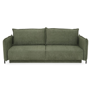 MOODY Canapea extensibilă, 3 locuri, ladă depozitare, stofă