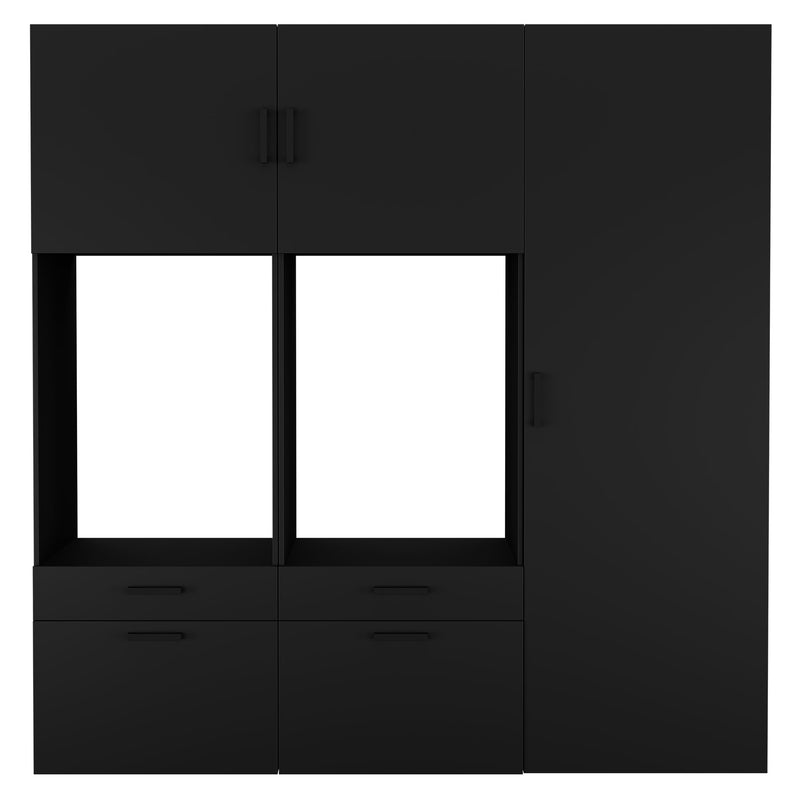 WASH&STORE Set mobilier baie, 5 piese dulapuri baie mașina spălat/uscător