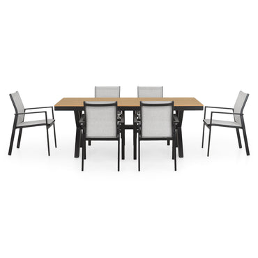 BAHIA/BARIA Set mobilier terasă/grădină, masă și 6 scaune