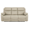 HUDSON Canapea 3 locuri, 2 reclinere manuale, piele naturală de la Mobexpert