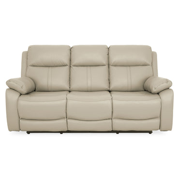 HUDSON Canapea 3 locuri, 2 reclinere manuale, piele naturală