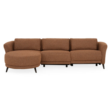 GRACEVILLE Colțar cu șezlong stânga/dreapta, 1 recliner electric, stofă