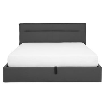 CORTLAND Pat tapițat, 180x200cm, somieră rabatabilă și ladă depozitare incluse