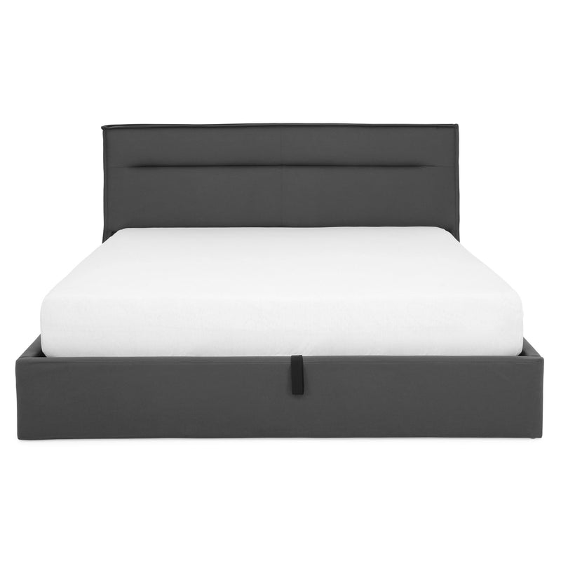 CORTLAND Pat tapițat, 180x200cm, somieră rabatabilă și ladă depozitare incluse
