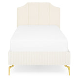 alb/argintiu perlat/auriu / 90x200 / zafir-25-auriu