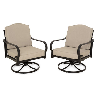 LAUREL Set mobilier terasă/grădină, 2 fotolii rotative