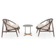 CIRCLE/ROYAL Set mobilier terasă/grădină, 2 fotolii și măsuță