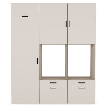 WASH&STORE Set mobilier baie, 6 dulapuri depozitat mașina spălat/uscător