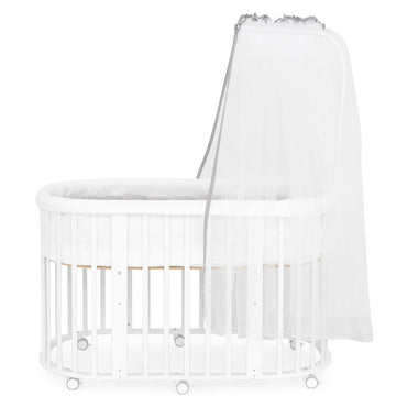 FAIRYTALE Pat bebe, 70x125cm, saltea, așternut și baldachin incluse