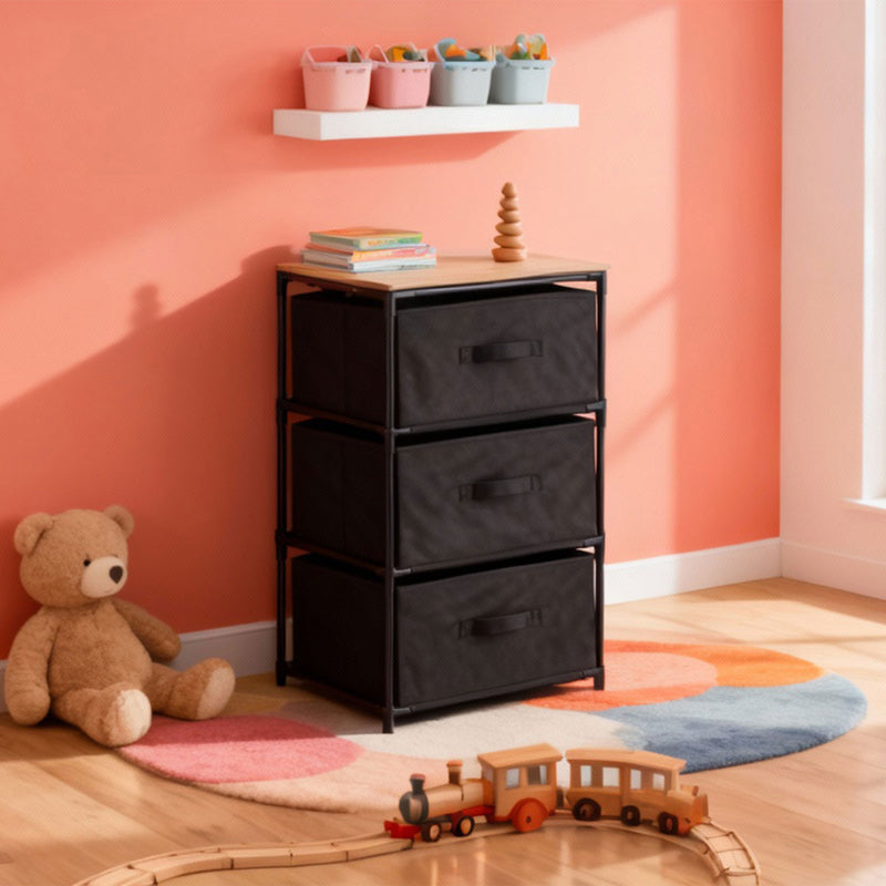 HOME PLUS  Suport 3 coșuri pânză