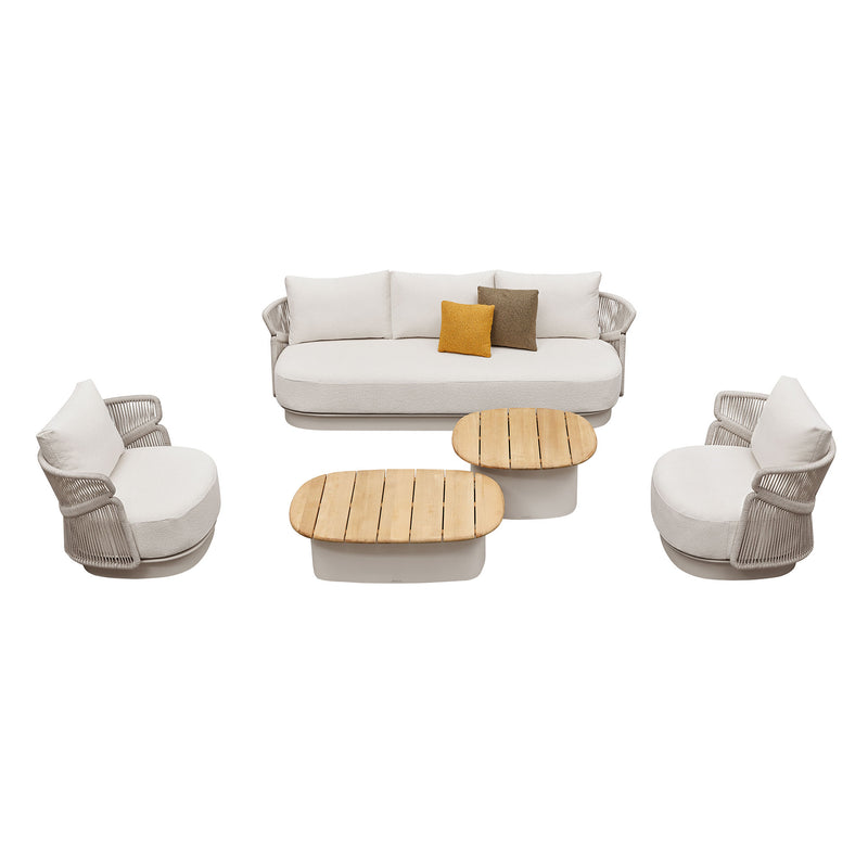 AIO Set mobilier terasă/grădină, 2 fotolii, canapea și 2 măsuțe
