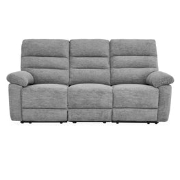 SANDERS Canapea 3 locuri, 2 reclinere electrice, stofă