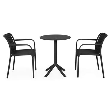 CIRCLE/ALPINE Set mobilier terasă/grădină, 2 scaune și masă
