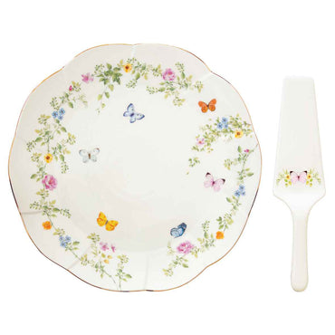 DANCING BUTTERFLIES Platou servire, porțelan, D.32cm