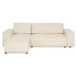 AINE Colțar extensibil, șezlong interschimbabil cu ladă depozitare, stofă